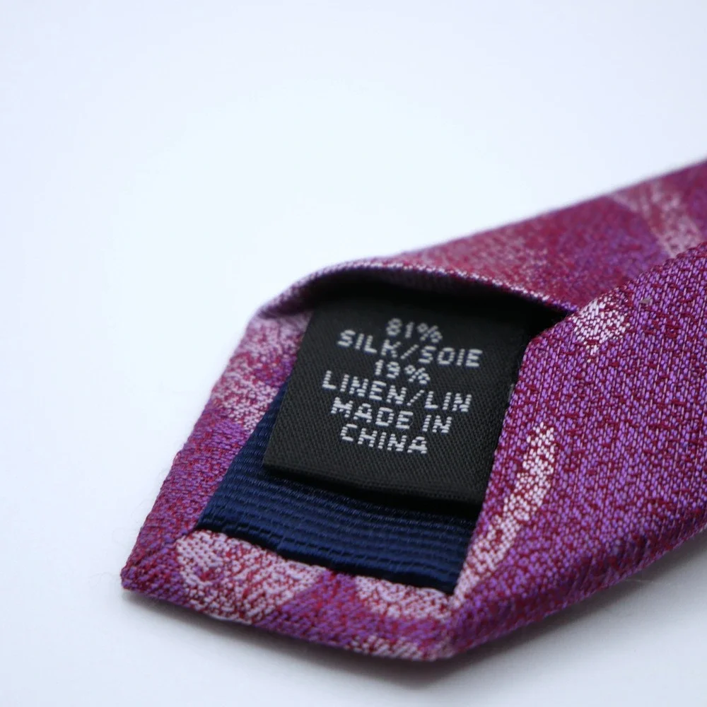 Michael Kors Mens Purple Floral Silk Linen Blend Necktie Dress Tie - Picture 4 of 6
